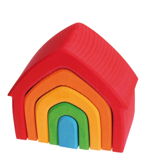 Casa encajable arco iris